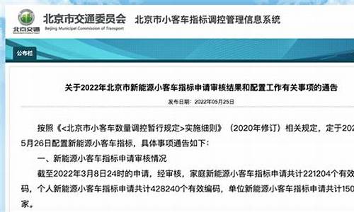 北京市小客车指标调控管理_北京市小客车指标调控管理信息网官网